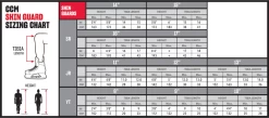 CCM NEXT Beinschoner Junior SGNEXT23 -Hockey-Ausrüstungsgeschäft 23CCM SHIN GUARD SizingChart