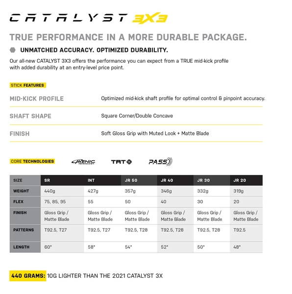 TRUE CATALYST 3X 2023 JR OPS 50 FLEX Grip Stick 54" 7 TRUE CATALYST 3X 2023 JR OPS 50 FLEX Grip Stick 54" – Bild 7