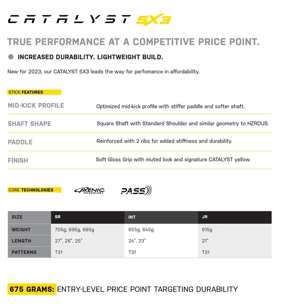 True CATALYST 5X3 Goalie Stick Senior 26"- Black 10 True CATALYST 5X3 Goalie Stick Senior 26"- Black – Bild 10
