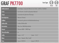 Graf PK7700 Pro Schlittschuhe -Hockey-Ausrüstungsgeschäft 7700Daten