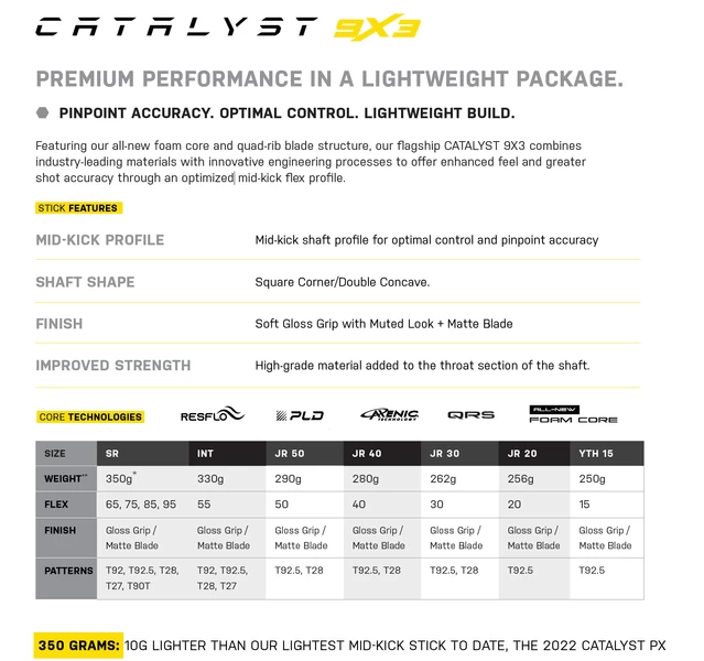 TRUE CATALYST 9X 2023 JR OPS 50 FLEX Grip Stick 54" 10 TRUE CATALYST 9X 2023 JR OPS 50 FLEX Grip Stick 54" – Bild 10