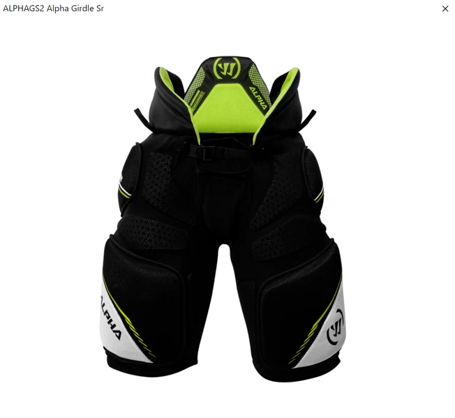 Warrior Alpha Girdle Senior 1 Warrior Alpha Girdle Senior