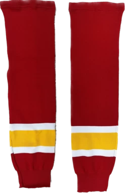 KNITTED EISHOCKEY STUTZEN - ROT WEIß GELB