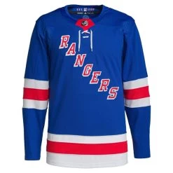 New York Rangers Adidas Authentic Primegreen NHL Trikot Home Blau